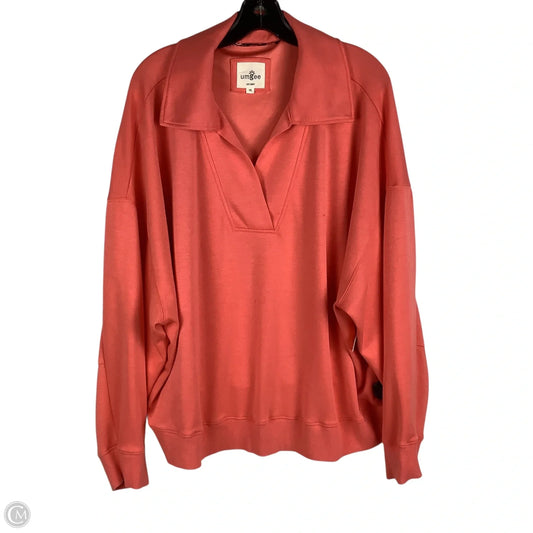 Sweatshirt Collar By Umgee In Coral, Size: 1x