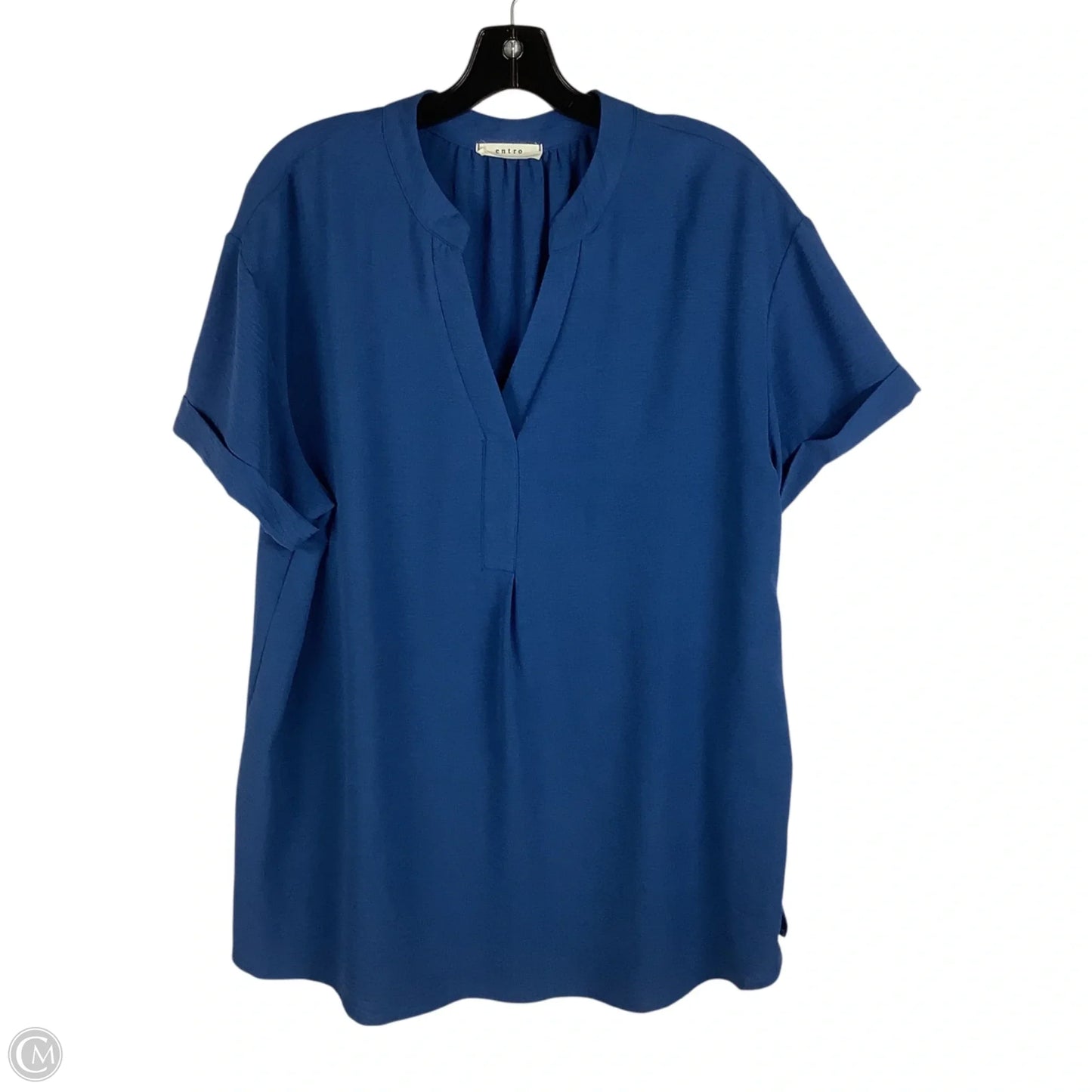 Top Short Sleeve By Entro In Blue, Size: L