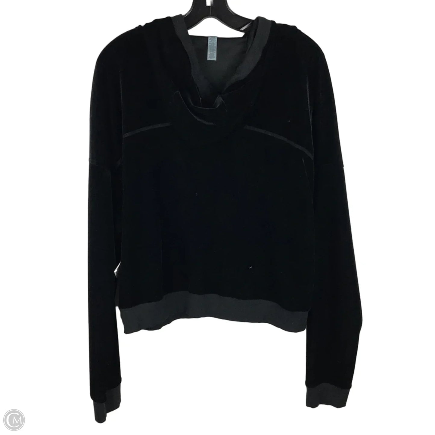Athletic Sweatshirt Hoodie By Alo In Black, Size: L
