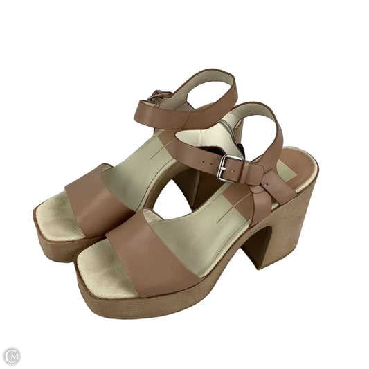 Sandals Heels Block By Dolce Vita In Tan, Size: 11