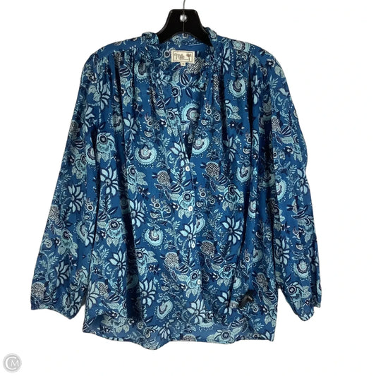 Top Long Sleeve Designer By Millie In Blue, Size: S