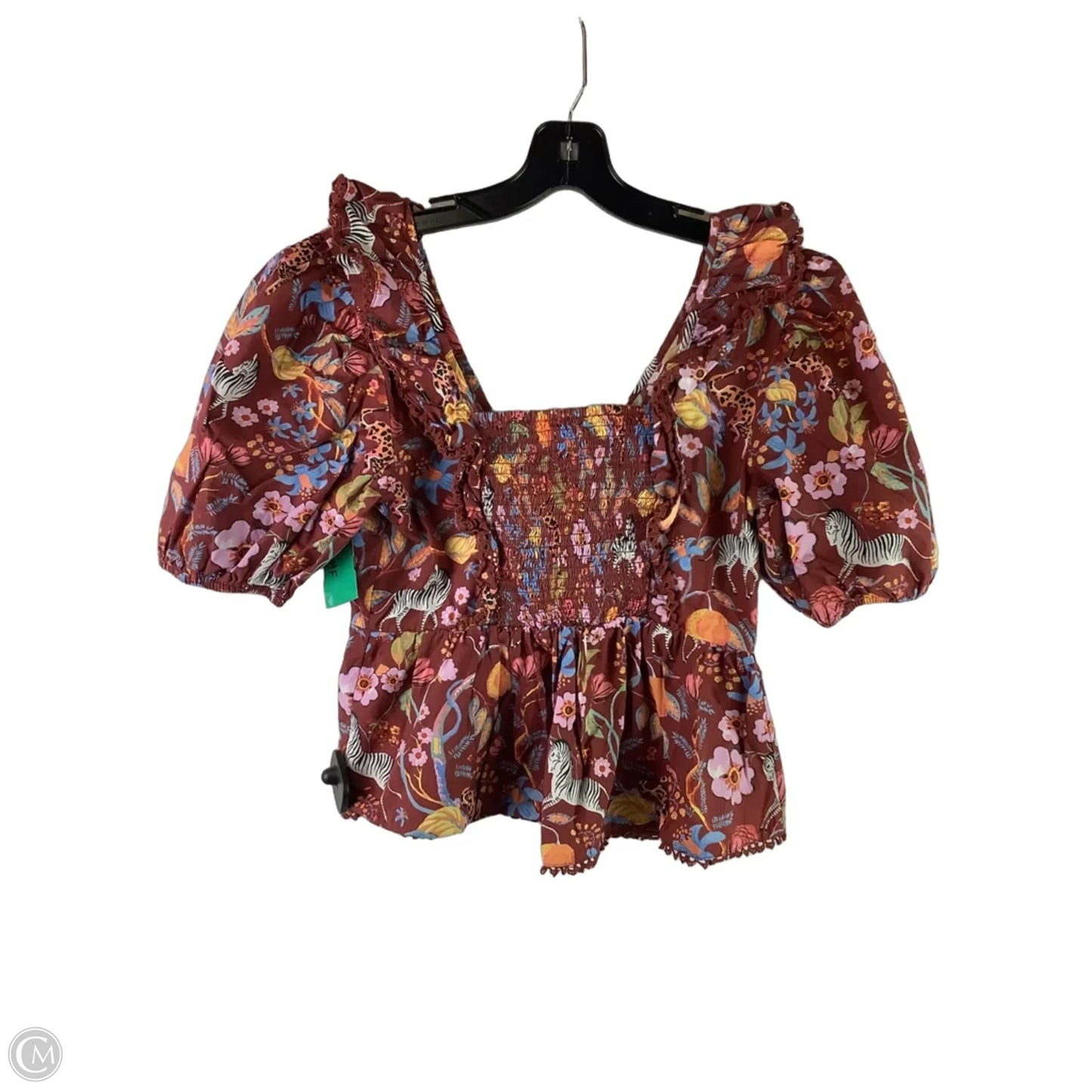 Top Short Sleeve By Maeve In Floral Print, Size: S