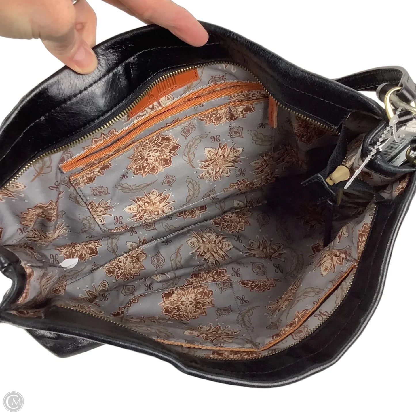 Handbag Leather By Hobo Intl, Size: Medium