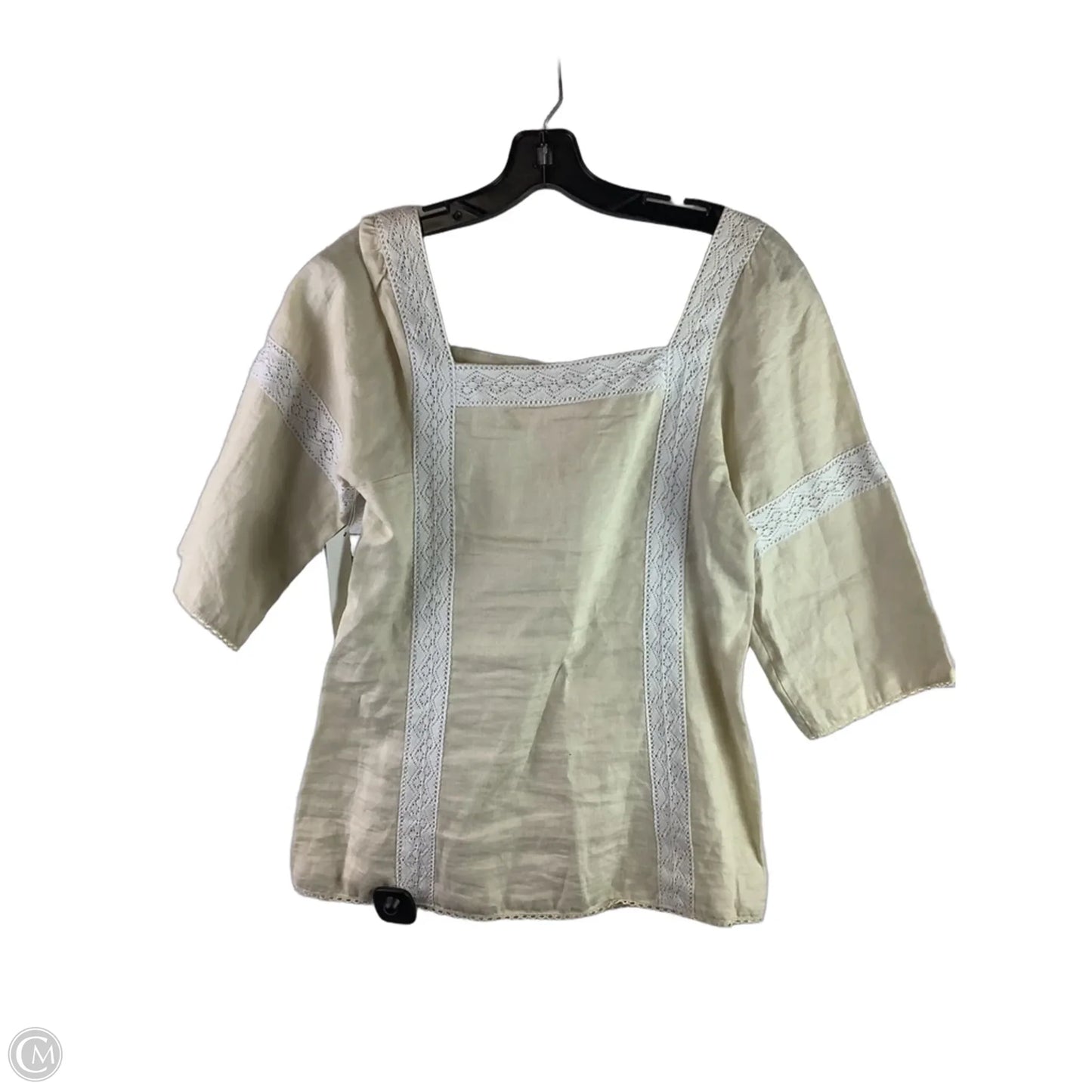 Top Long Sleeve Designer By Tory Burch In Cream, Size: 4