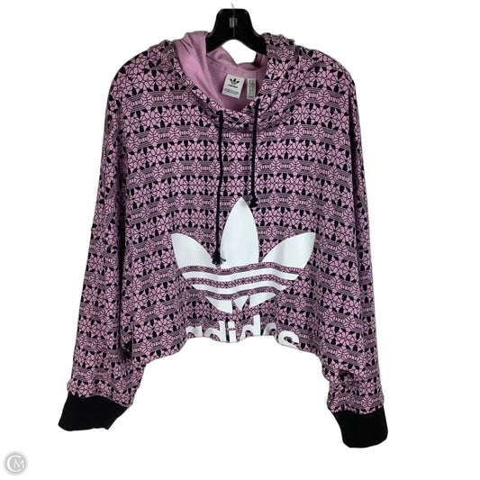 Athletic Sweatshirt Hoodie By Adidas In Purple, Size: Xl