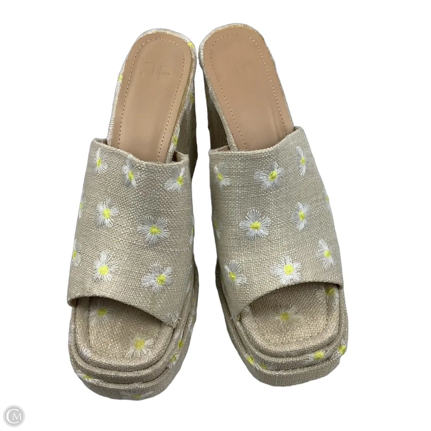 Sandals Heels Platform By Jf In Floral Print, Size: 9