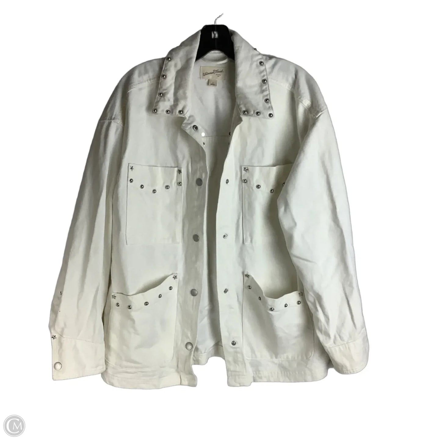 Jacket Denim By Universal Thread In White Denim, Size: S (oversized)