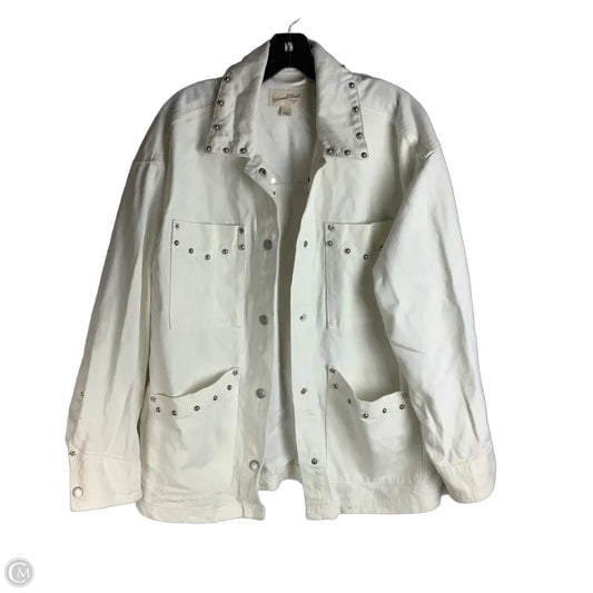 Jacket Denim By Universal Thread In White Denim, Size: S (oversized)
