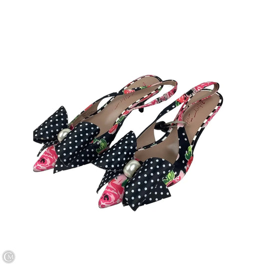 Shoes Heels Kitten By Betsey Johnson In Polkadot Pattern, Size: 6
