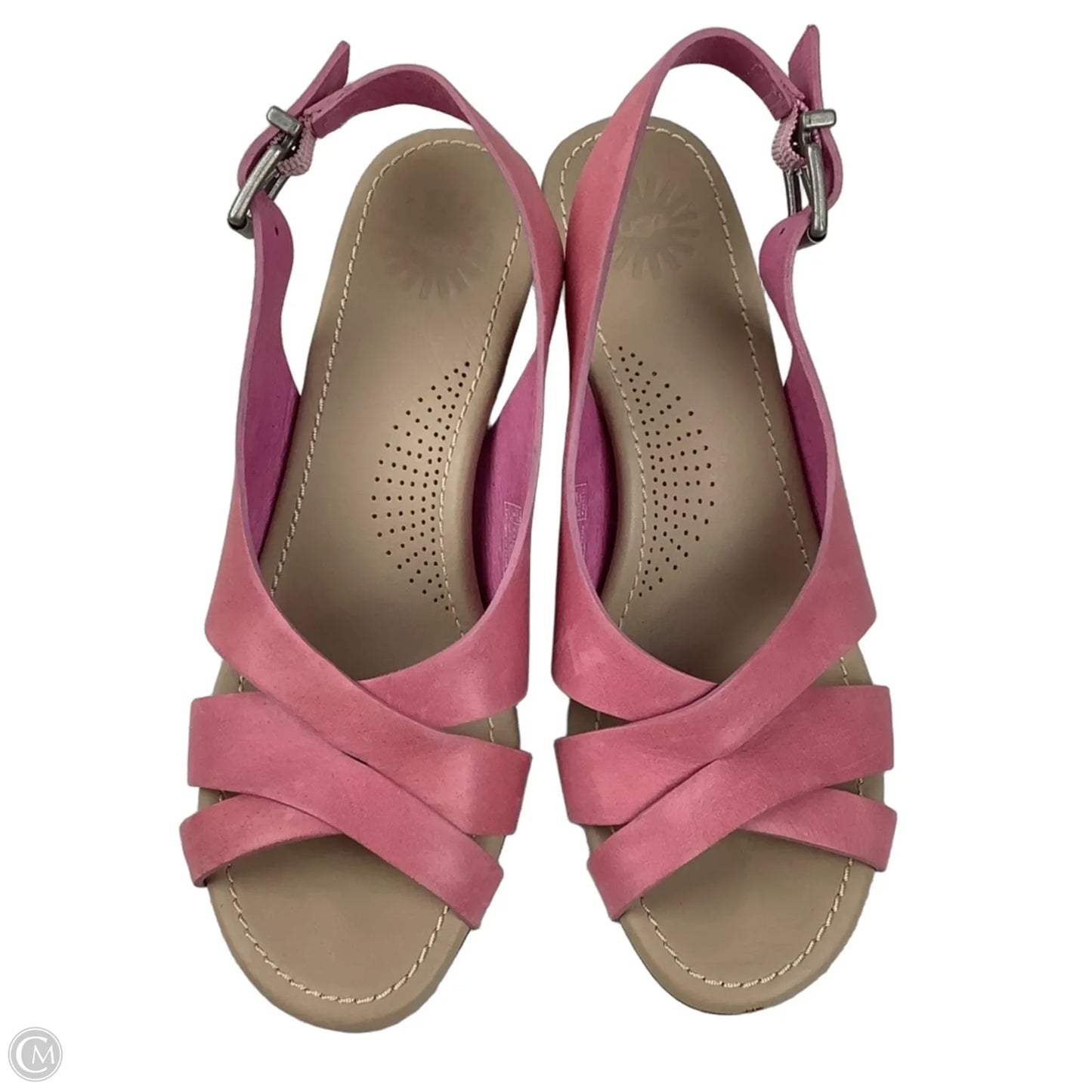 Sandals Designer By Ugg In Pink, Size: 6