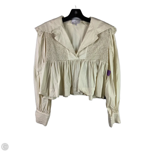 Top Long Sleeve By Mable In Cream, Size: M