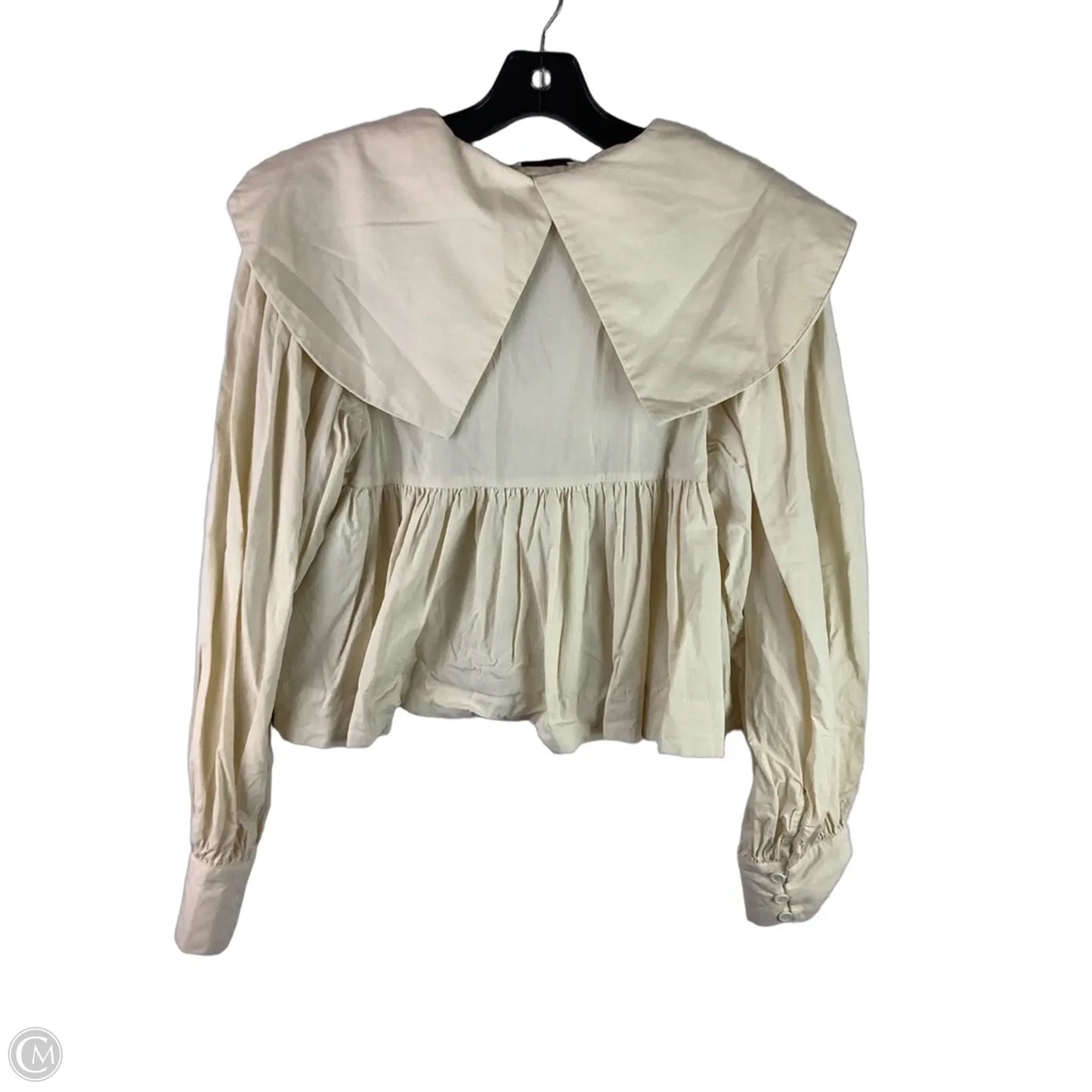 Top Long Sleeve By Mable In Cream, Size: M