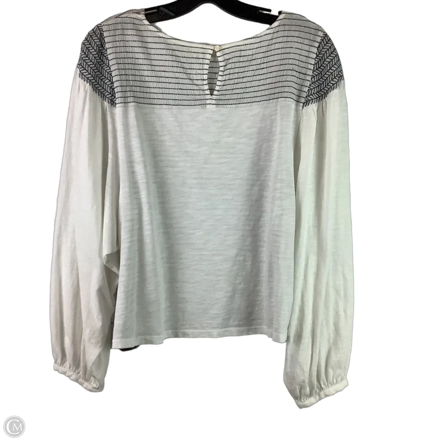 Top Long Sleeve By Anthropologie In Striped Pattern, Size: M