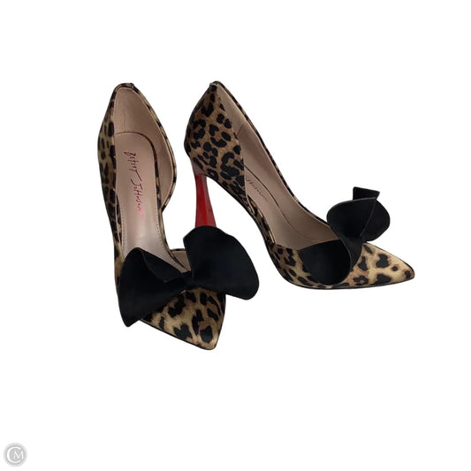 Shoes Heels Stiletto By Betsey Johnson In Animal Print, Size: 8