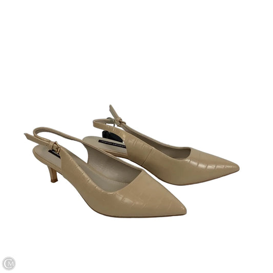 Shoes Heels Kitten By French Connection In Cream, Size: 10