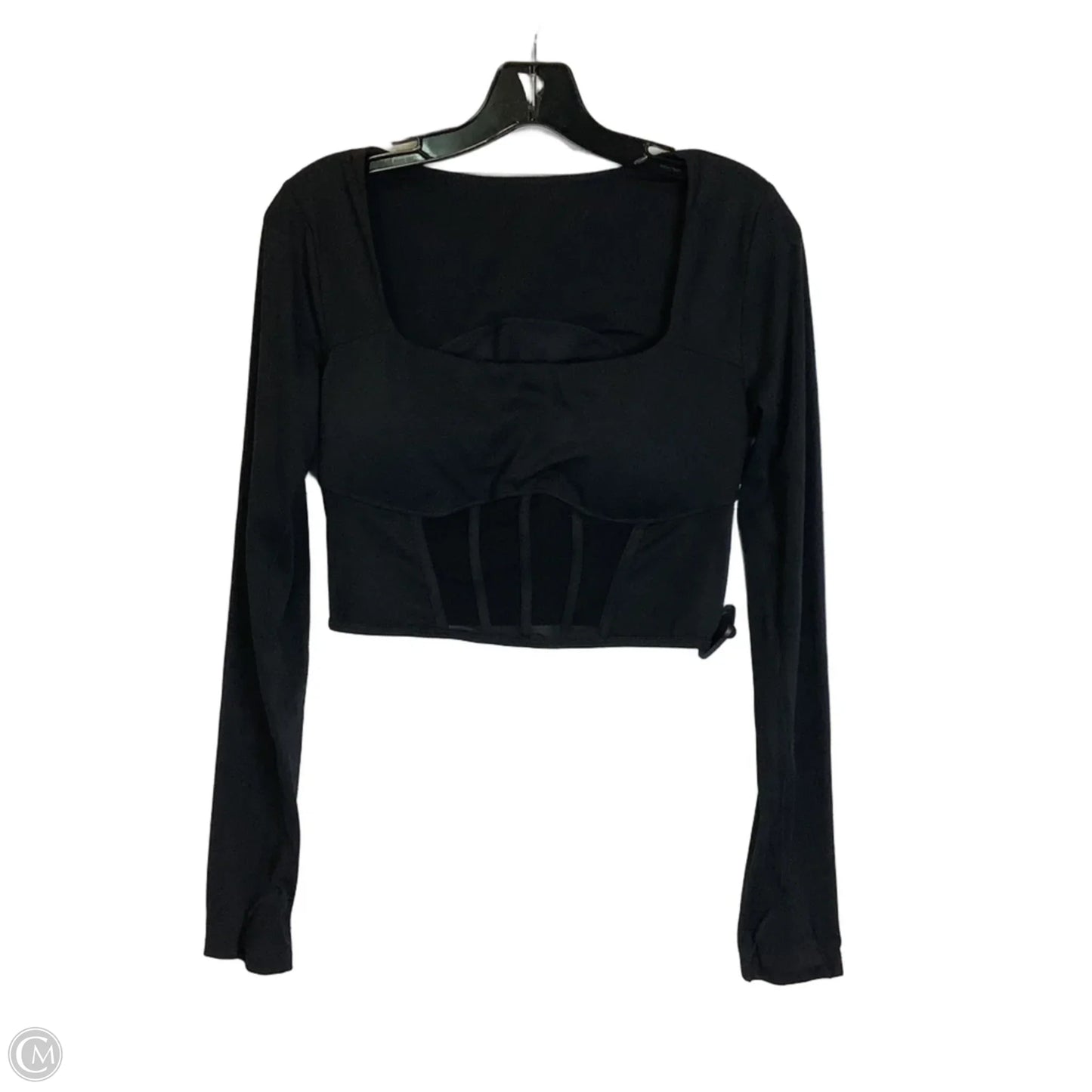 Athletic Top Long Sleeve Crewneck By Halara In Black, Size: M