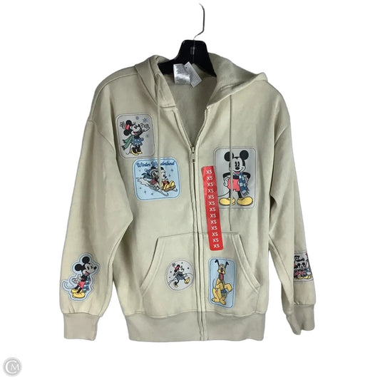 Sweatshirt Hoodie By Disney In Cream, Size: Xs