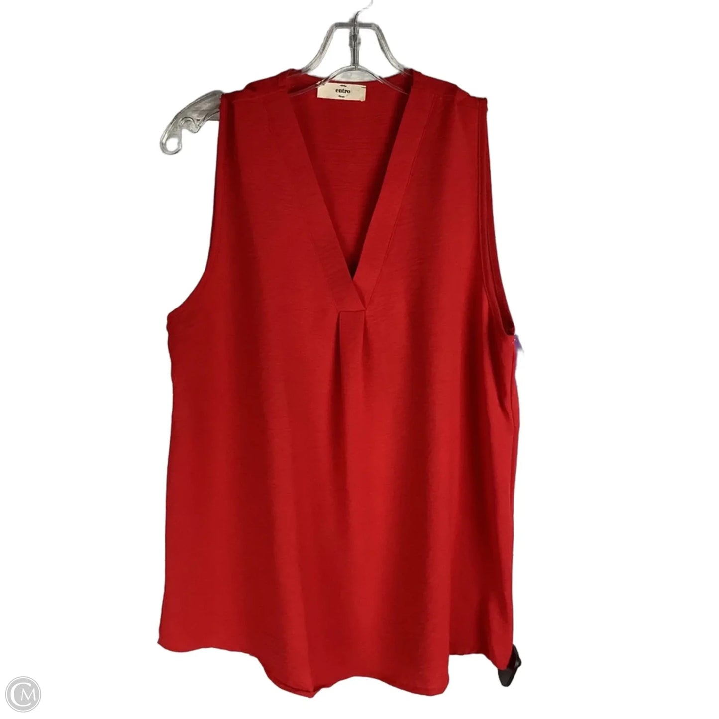 Top Sleeveless By Entro In Red, Size: L