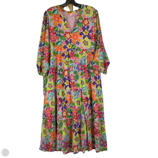 Dress Casual Maxi By Cmc In Floral Print, Size: L