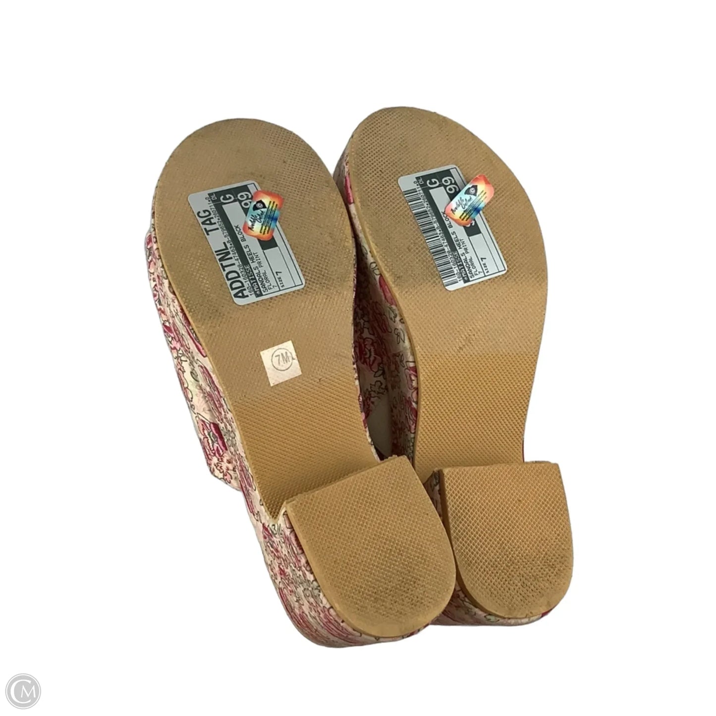 Sandals Heels Block By Matisse In Floral Print, Size: 7