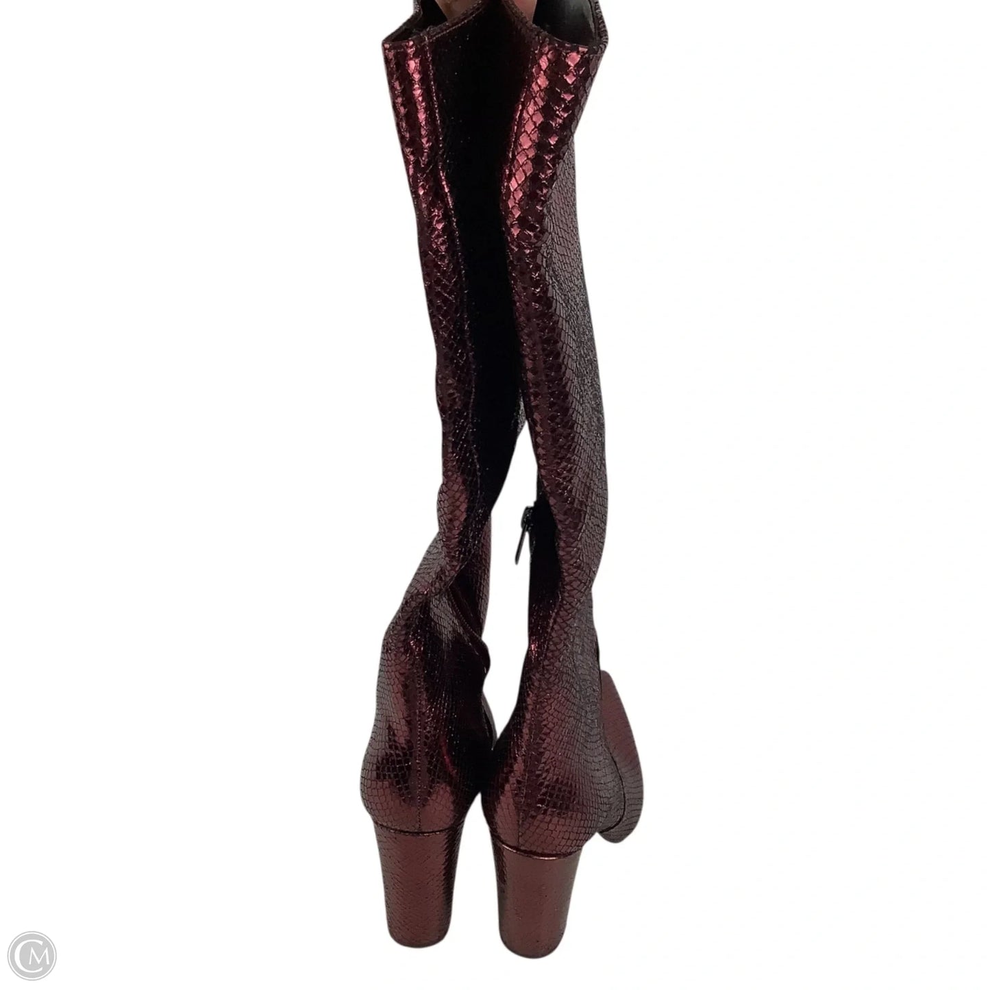 Boots Knee Heels By Marc Fisher In Red, Size: 7.5