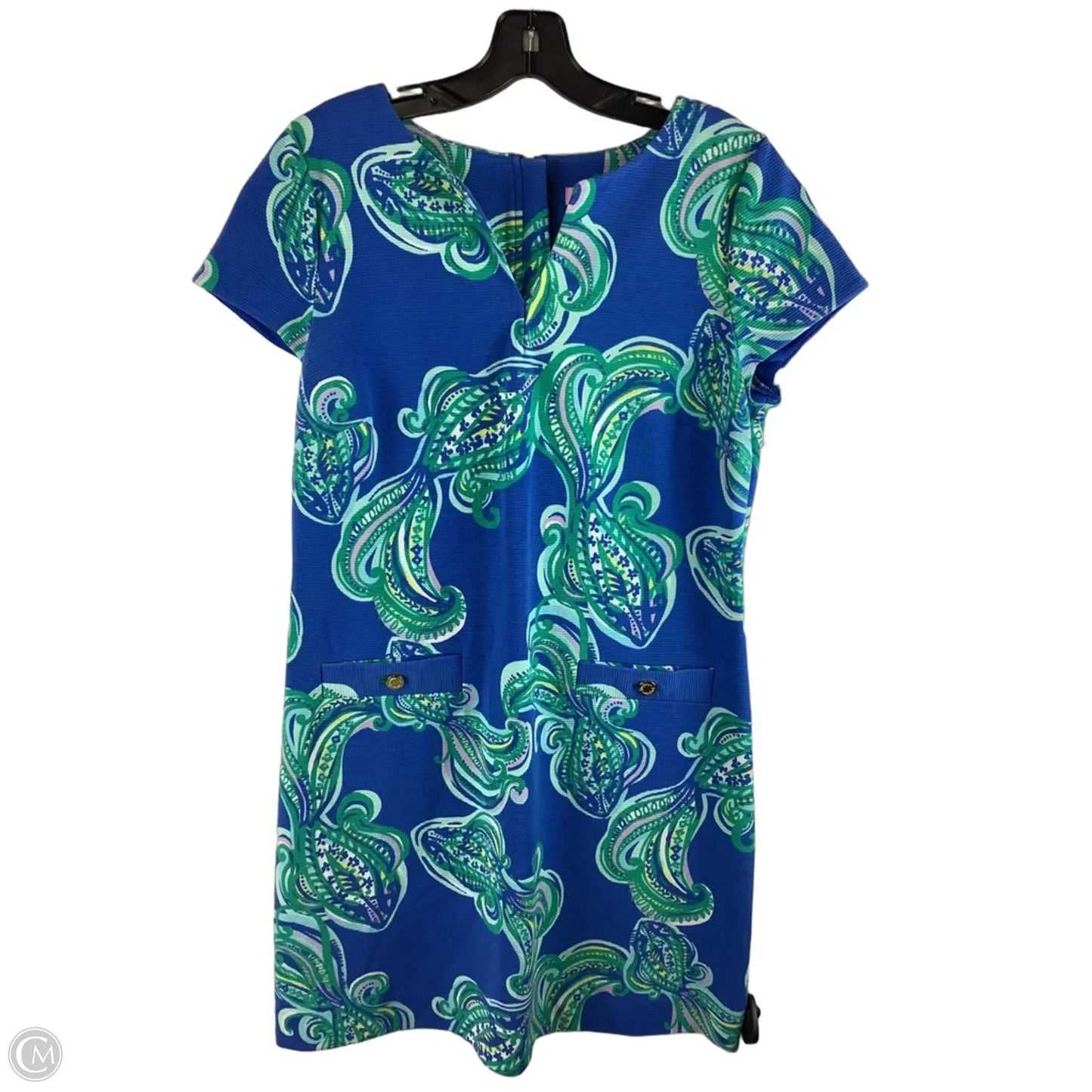 Dress Designer By Lilly Pulitzer In Blue & Green, Size: L