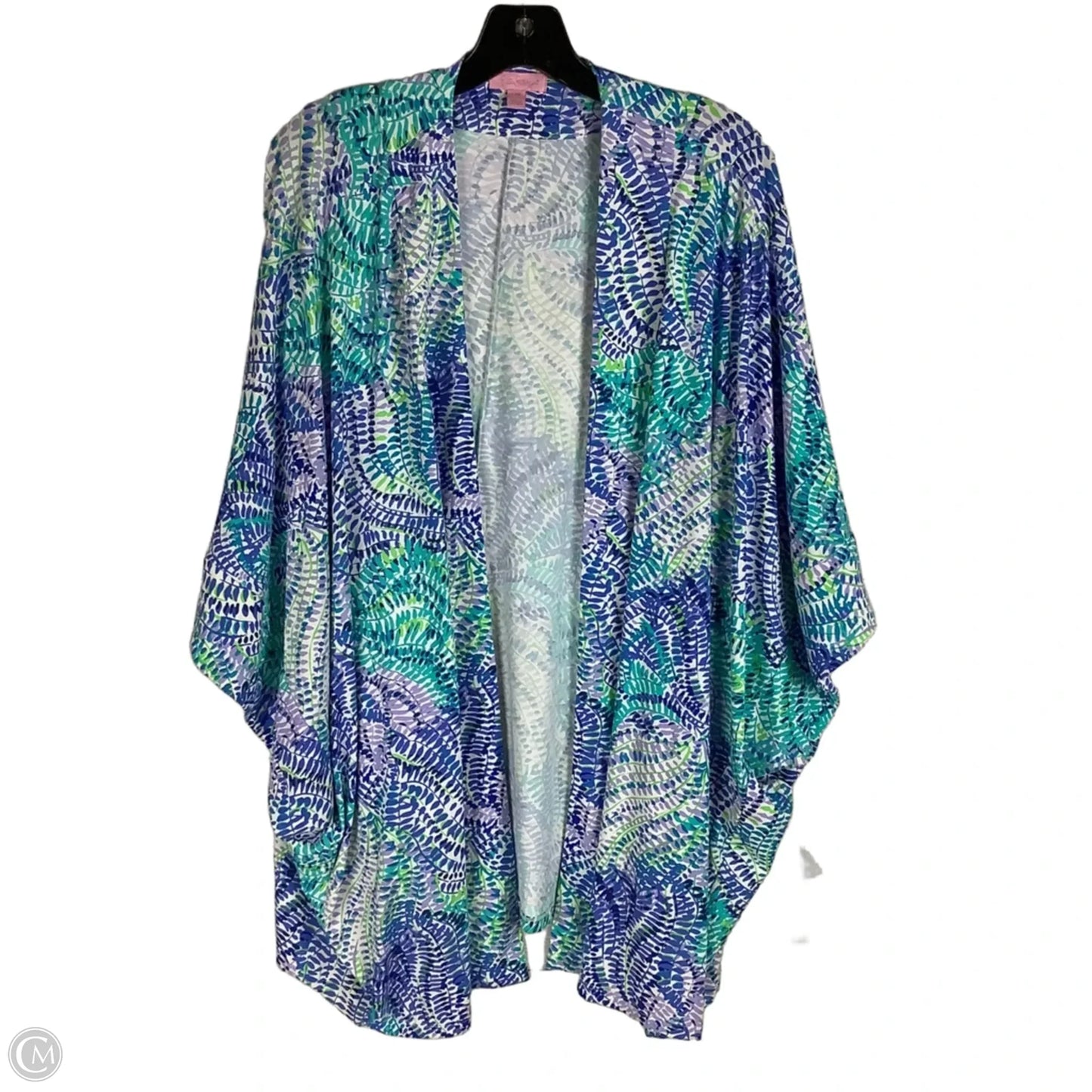 Kimono Designer By Lilly Pulitzer In Blue & Purple, Size: L/XL