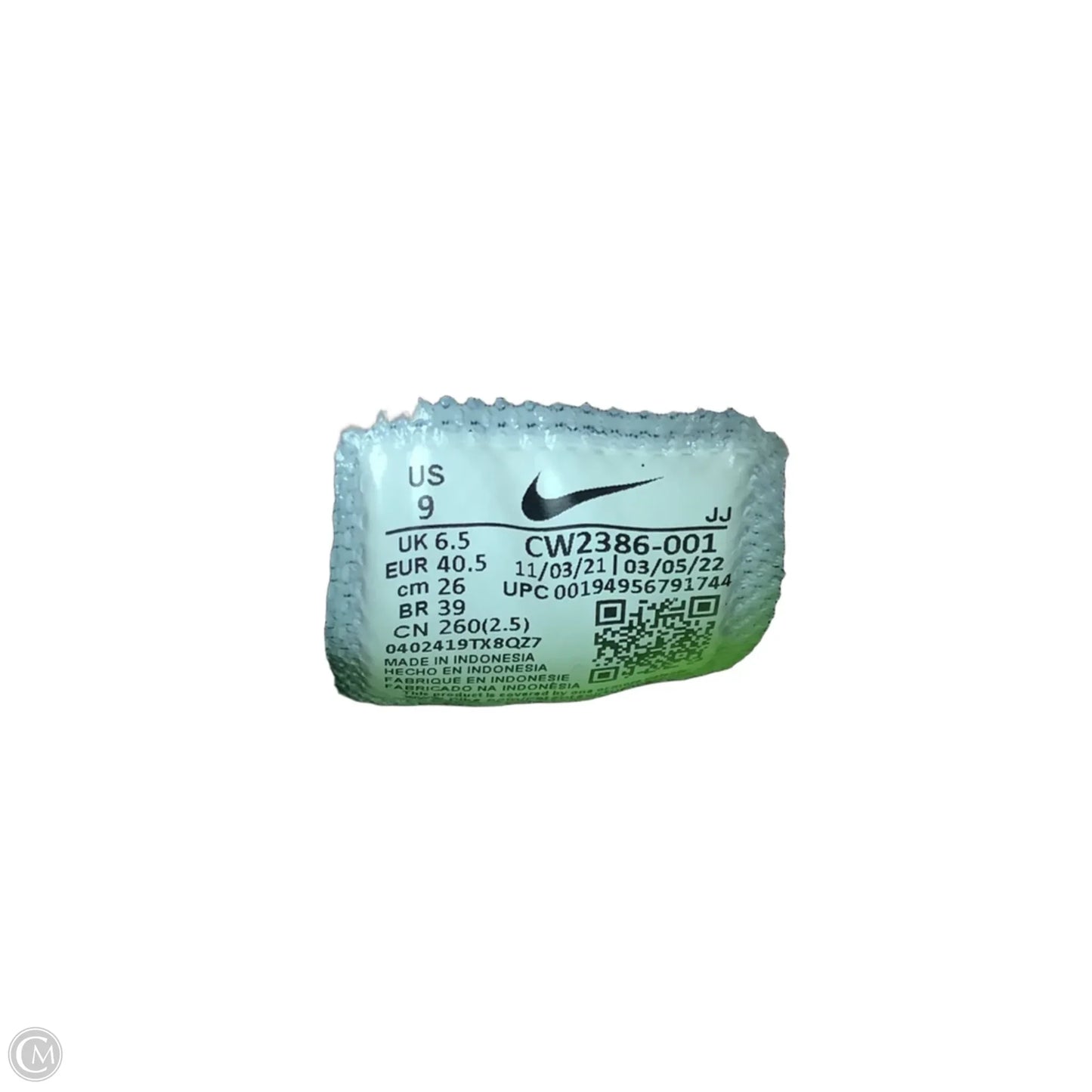 Shoes Athletic By Nike In Black, Size: 9