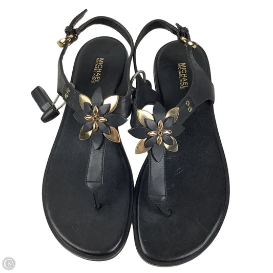 Sandals Flats By Michael By Michael Kors In Black, Size: 8