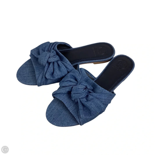 Sandals Designer By Tory Burch In Blue, Size: 6.5