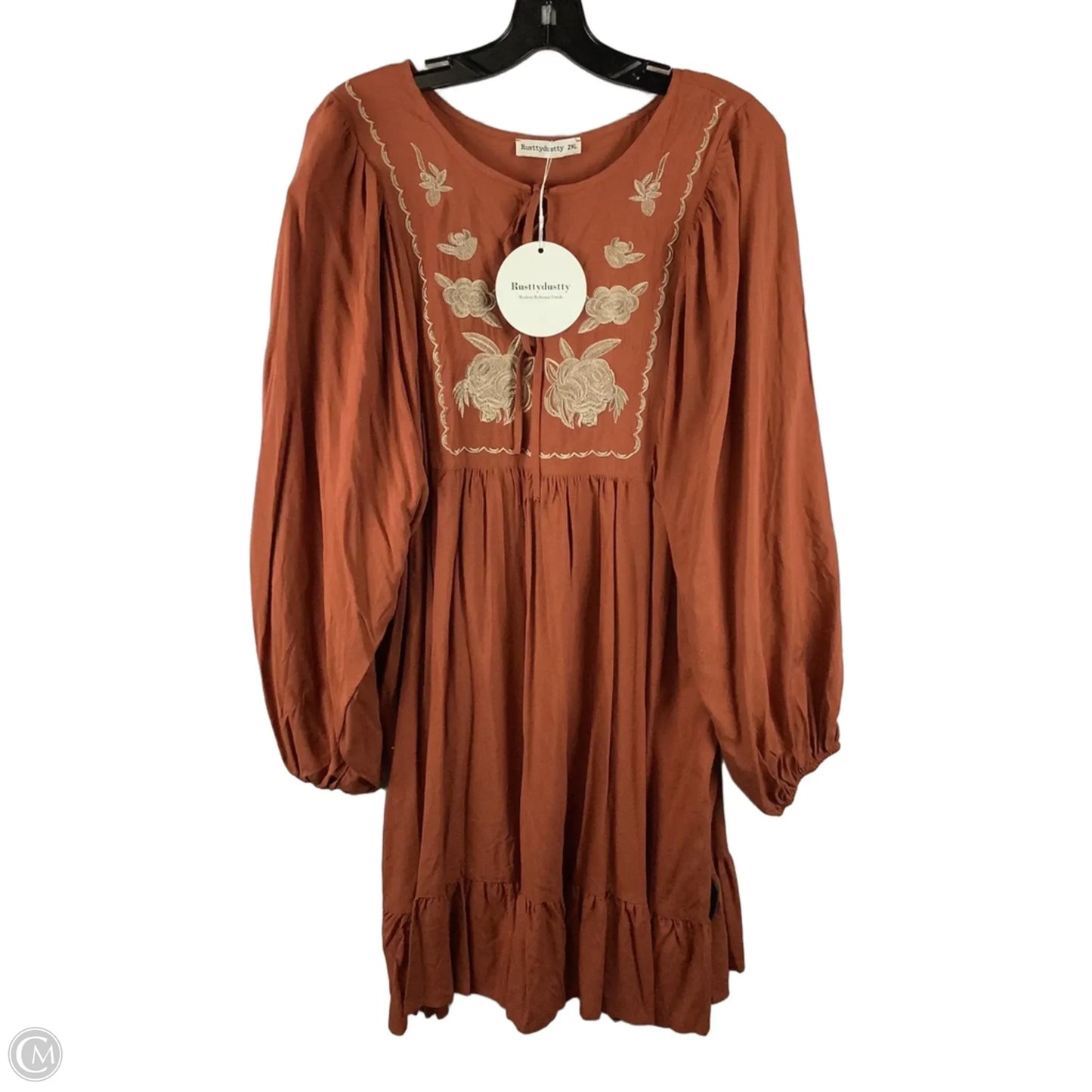 Dress Casual Short By Clothes Mentor In Orange, Size: 2x