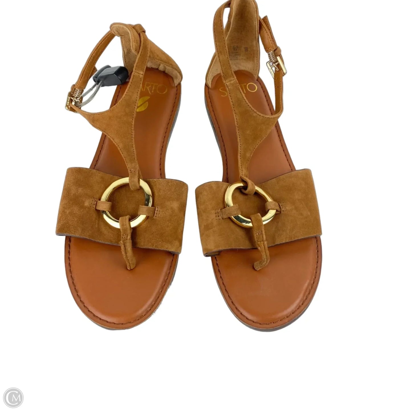 Sandals Flats By Clothes Mentor In Tan, Size: 8