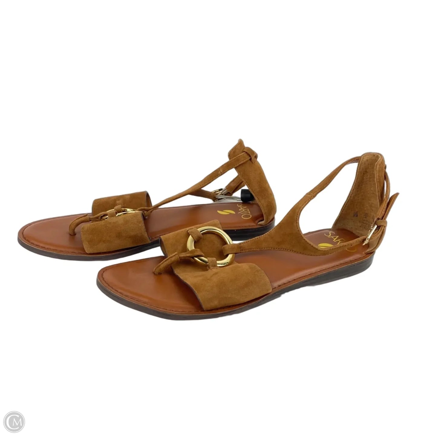 Sandals Flats By Clothes Mentor In Tan, Size: 8