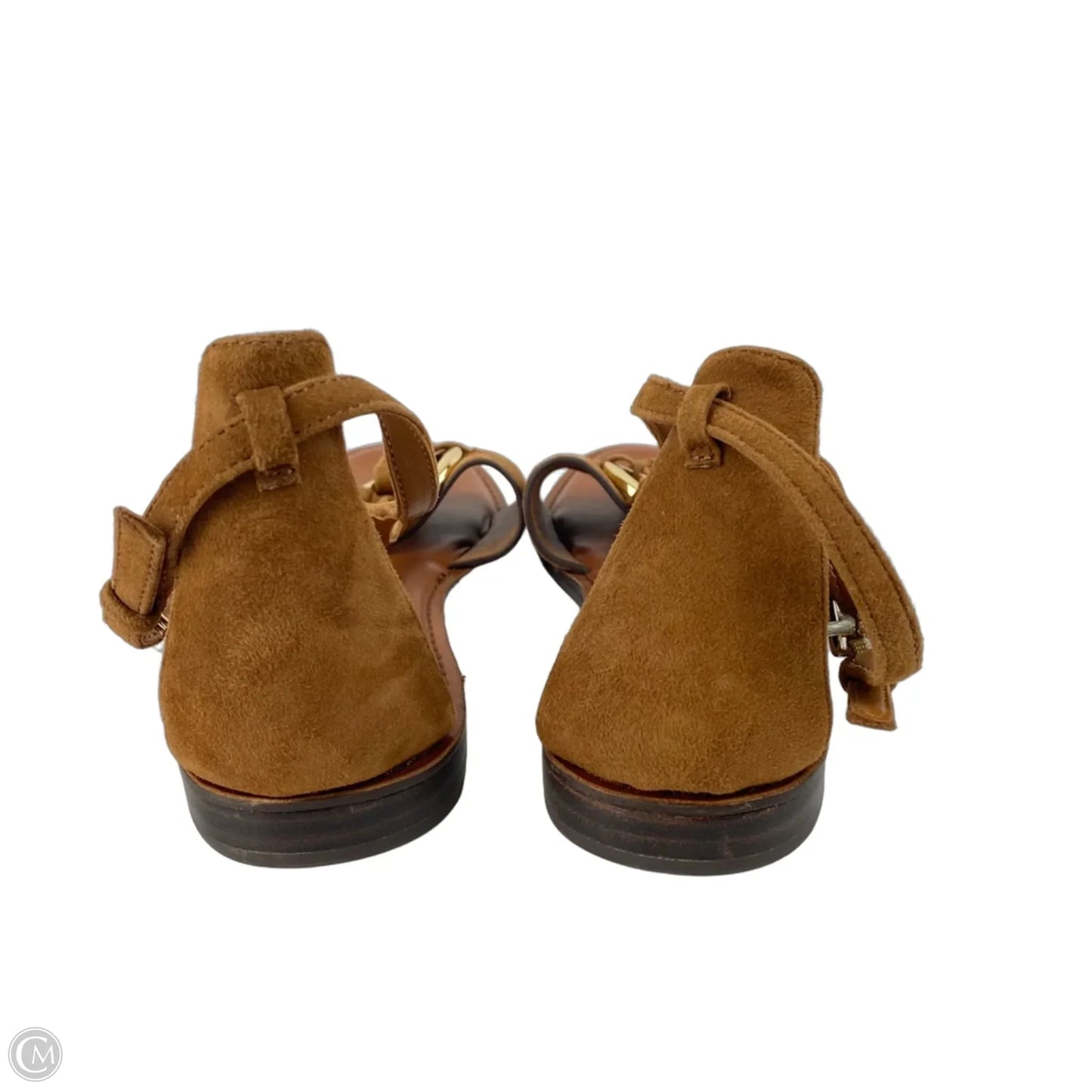 Sandals Flats By Clothes Mentor In Tan, Size: 8