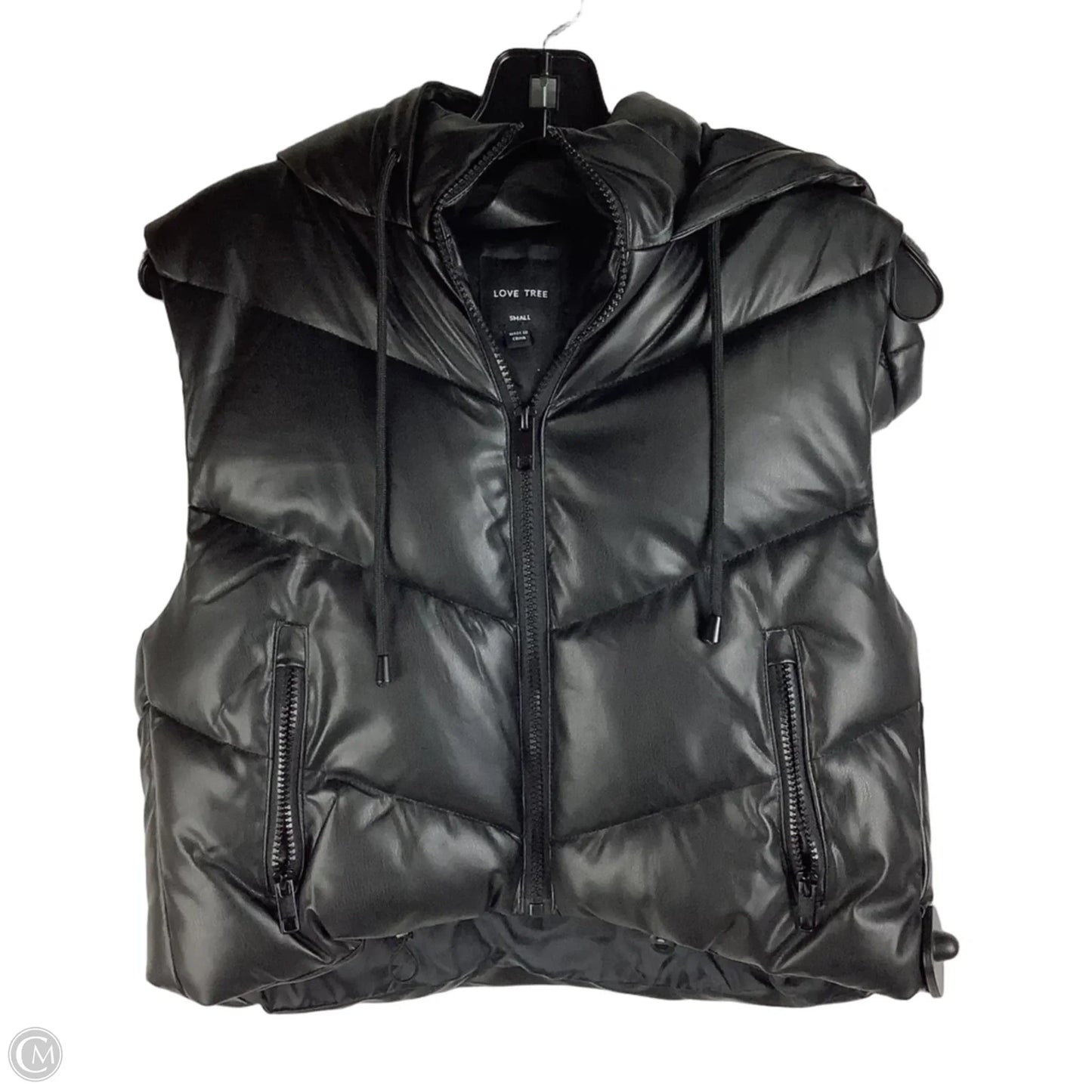 Vest Puffer & Quilted By Love Tree In Black, Size: S