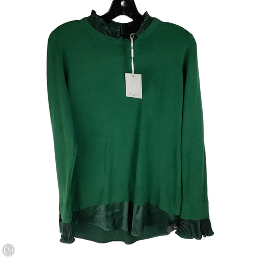 Top Long Sleeve By Sioni In Green, Size: M