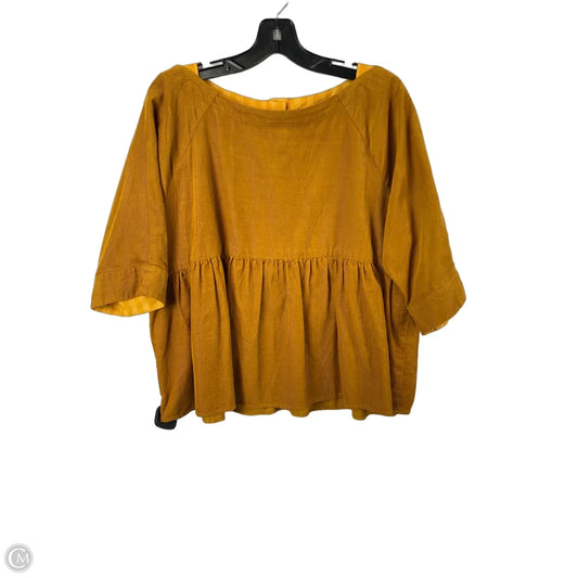 Top Short Sleeve By Maeve In Yellow, Size: Xs