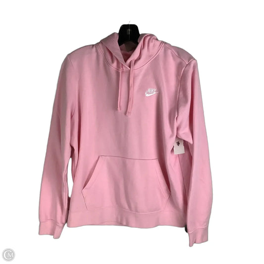 Sweatshirt Hoodie By Nike Apparel In Pink, Size: M
