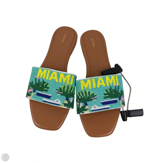 Sandals Flats By Maeve In Green, Size: 6.5 (37)