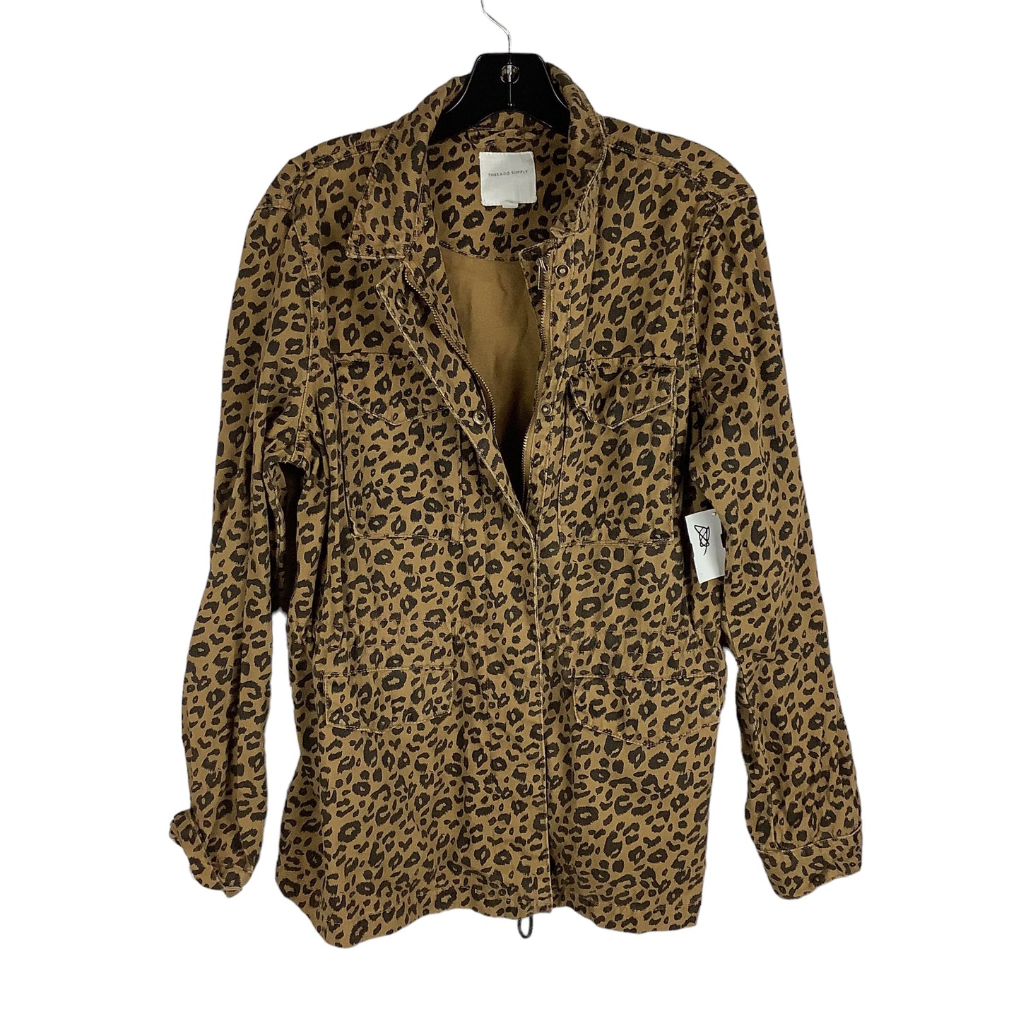 Jacket Denim By Thread And Supply In Animal Print, Size: M