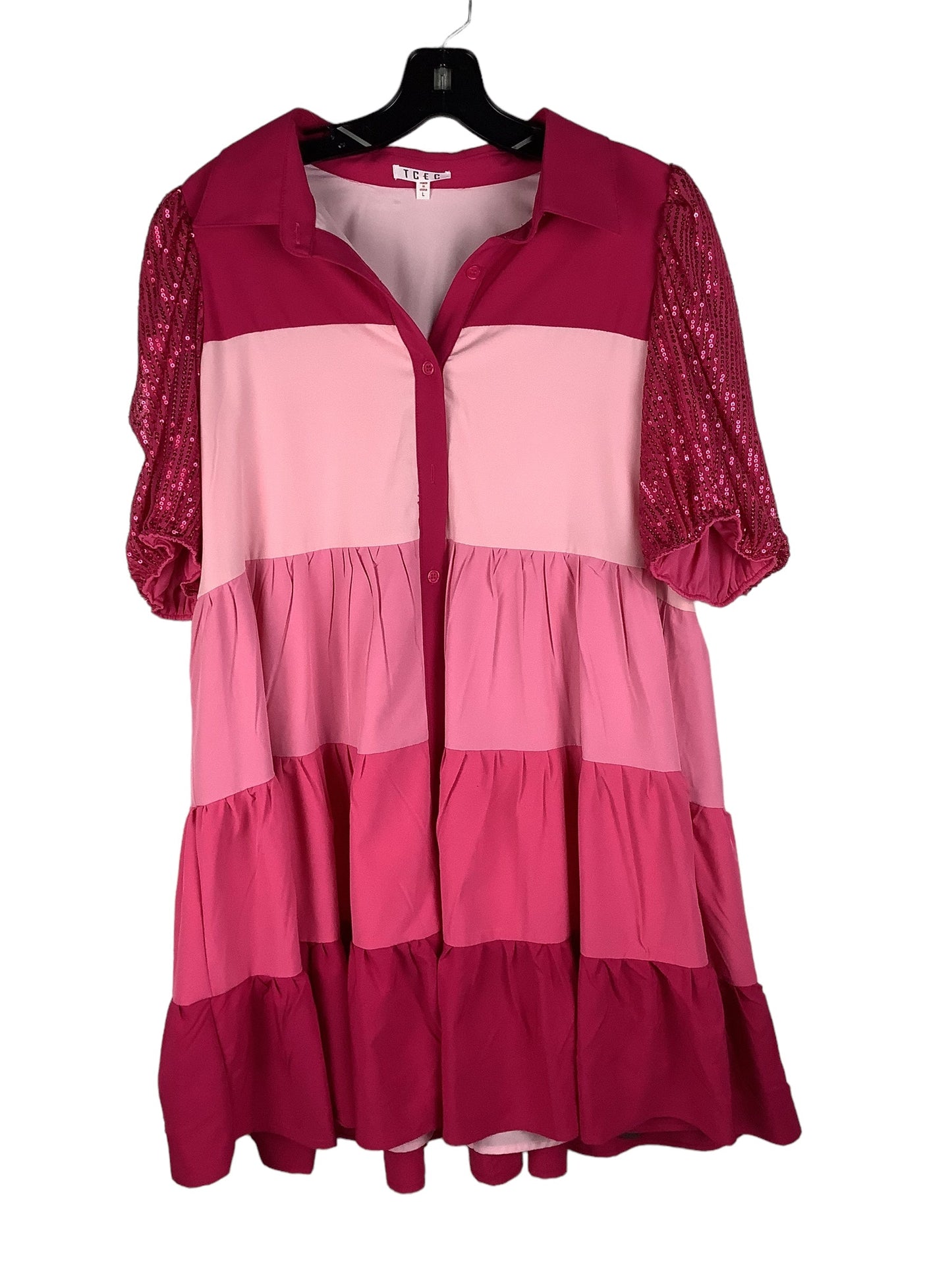 Pink Dress Party Short Tcec, Size L