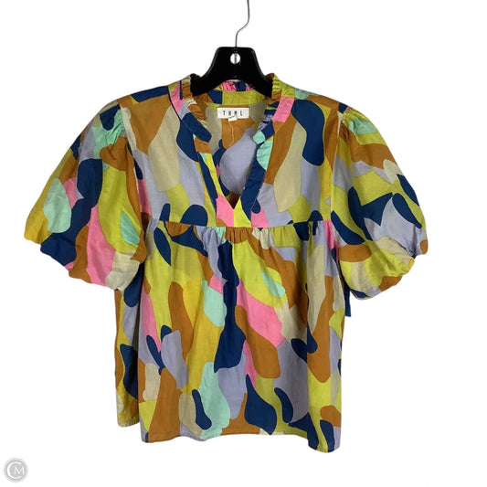 Top Short Sleeve By Thml In Multi-colored, Size: Xs
