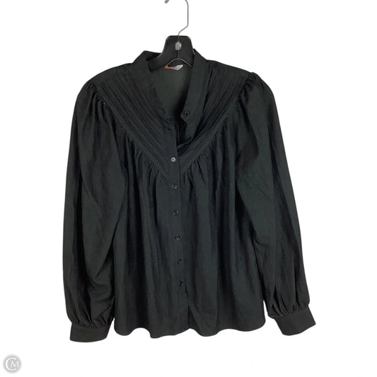 Top Long Sleeve By Kirundo In Black, Size: S