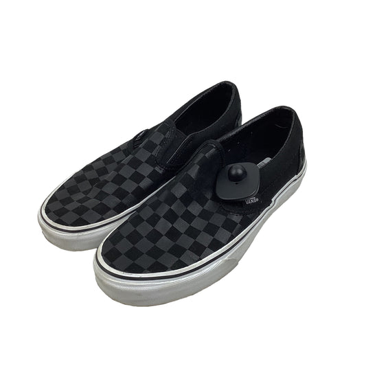Black Shoes Flats Vans, Size 8.5