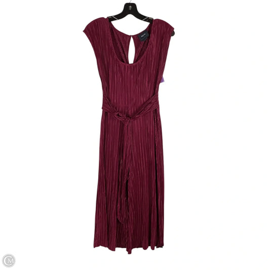 Jumpsuit By Maeve In Maroon, Size: 4 petite
