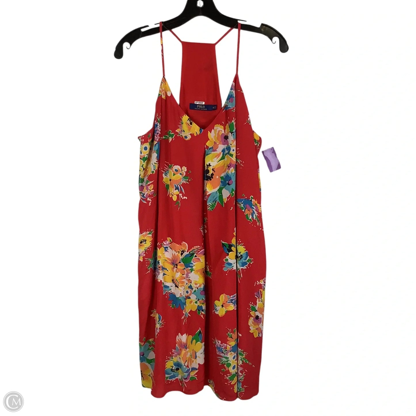 Dress Casual Midi By Polo Ralph Lauren In Red, Size: 14