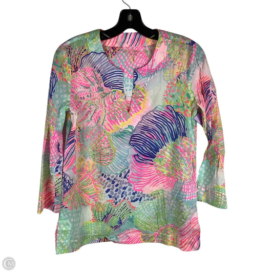 Top Long Sleeve Designer By Lilly Pulitzer In Multi-colored, Size: Xs