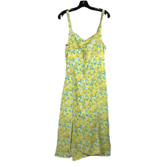 Yellow Dress Party Midi Melloday, Size Xl