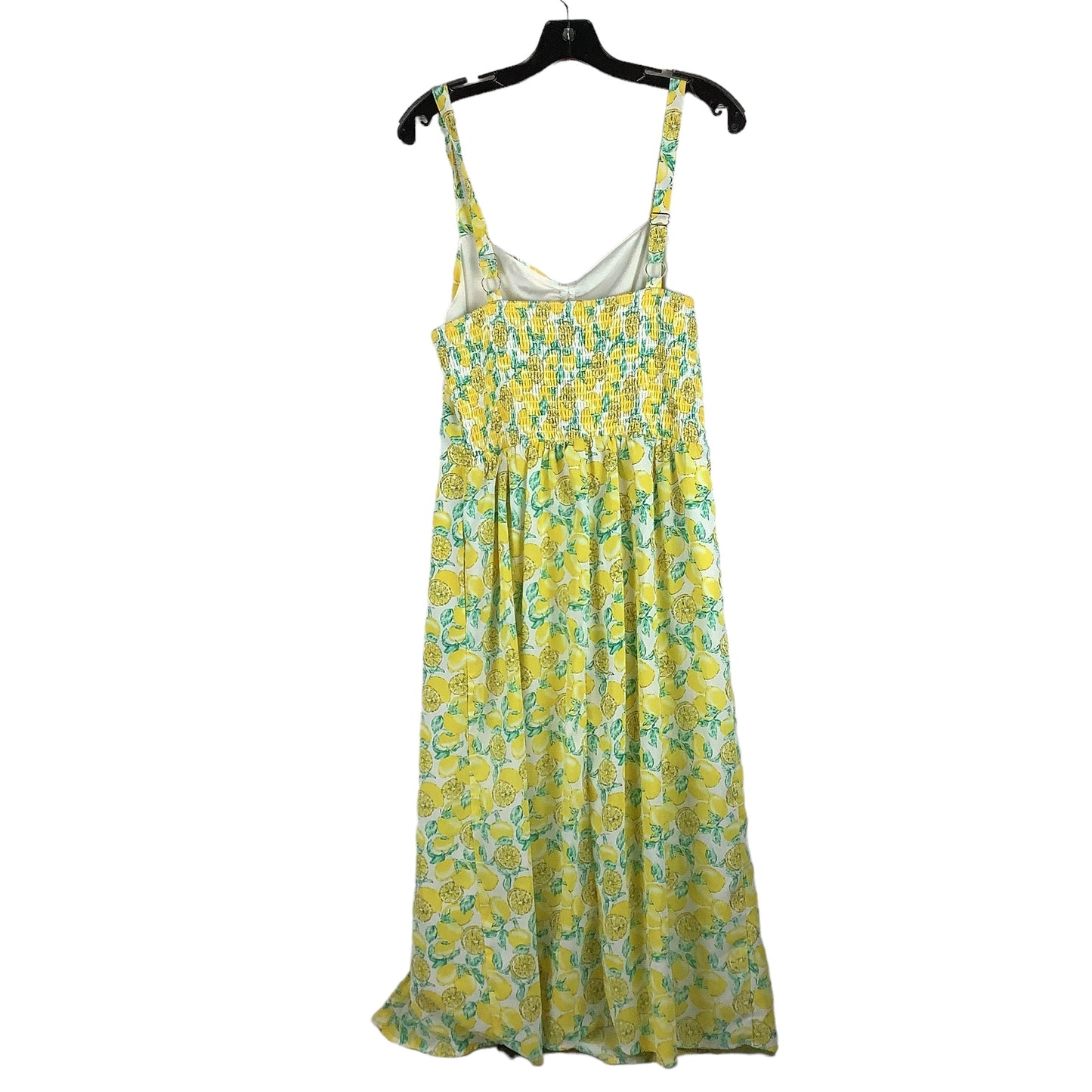 Yellow Dress Party Midi Melloday, Size Xl