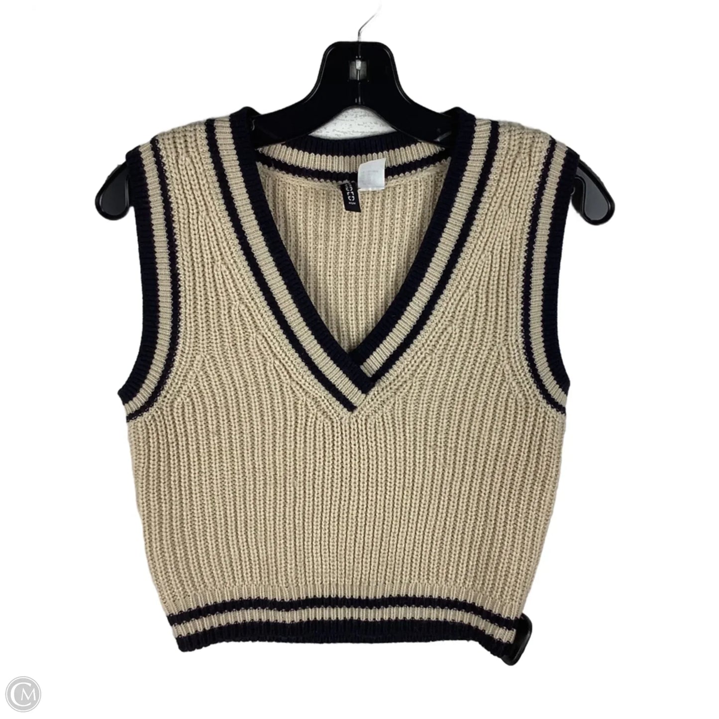 Vest Sweater By Divided In Tan, Size: Xs